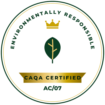 CAQA Certified logo for environmentally responsible operations.